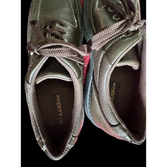 Lugz-Mens Gridlock Brown Leather Shoes MGDL-200 Sz 12 Lace Up - Picture 8 of 13